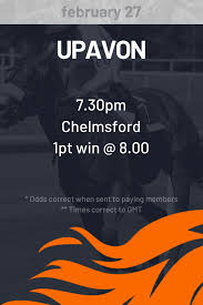 thursday s free tip provided by the bookies enemy 19 30 chelmsford upavon learn more at http in 2020 horse racing horse racing tipsters free horse racing tips