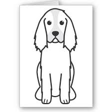 Black And White Springer Spaniel Cartoon English Springer Spaniel Cards Springer Spaniel English Springer Spaniel Cartoon Dog