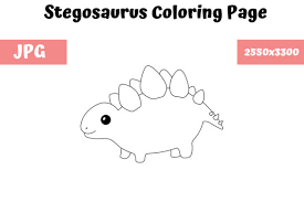 Print a stegosaurus coloring page for your kids! Coloring Page For Kids Stegosaurus Graphic By Mybeautifulfiles Creative Fabrica