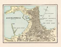 1900 Antique Alexandria Egypt Map Collectible Map Of Alexandria Gallery Wall Art Birthday Gift For Wedding Anniversar Alexandria Egypt Alexandria Map Egypt Map