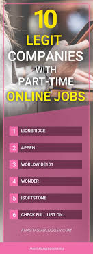 10 Part Time Online Jobs Start Making Money At Home Online Jobs Online Jobs For Moms Easy Online Jobs
