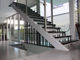 The cantilever steps must be designed by a structural engineer in order to maintain rigidity and horizontal level of the steps. Ideal Stairs And Handrails Steel Stringer Stairs