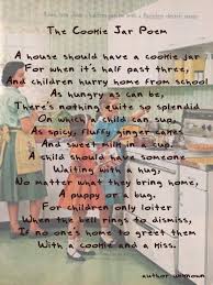 The Cookie Jar Poem Vintage Kitchen Should Be Something We Parents Would Do Well To Contemplate In Modern Day Society Poems Classroom Songs Words