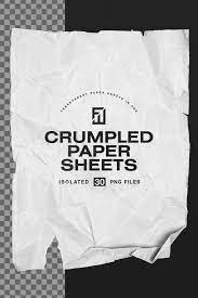 Crumpled Paper Sheets In Png Texture Graphic Design Crumpled Paper Creative Poster Design