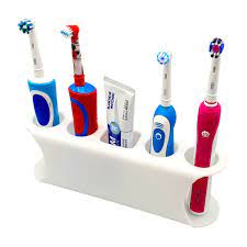 Elektromos fogkefetartó, falra szerelhető, ABS 3M kettős ragasztóval, fehér  akril 4 fogkeféhez és 1 fogkrémhez, elölről csukott modell - eMAG.hu
