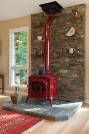 New Fireplace Bricks Love It Wood Stove Fireplace Wood Stove Hearth Country Living Room