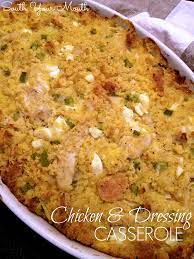 The usual debate about stuffing is whether or not it should be cooked in a turkey, on a stove top, or baked in the oven. A Comfort Food Casserole Made With Stewed Chicken And Southern Cornbread D Dressing Recipes Thanksgiving Cornbread Dressing Southern Dressing Recipes Cornbread