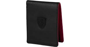 Ferrari leather wallet black and red. Puma Ferrari Lifestyle Wallet In Black For Men Lyst