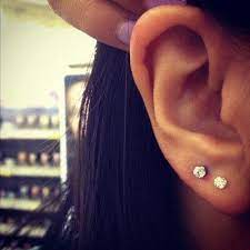 Pin By Tamara Keefe On Piercing Double Ear Piercings Earings Piercings 2nd Ear Piercing