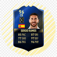 È il giocatore più vincente nella storia del calcio, avendo conquistato nel corso della sua carriera 44 trofei ufficiali: Sergio Ramos Fifa 17 Fifa 18 Real Madrid C F Uefa Team Of The Year Png 850x850px