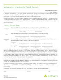 Free Regions Bank Direct Deposit Authorization Form - PDF