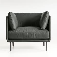 Wells Leather Chair Crate And Barrel In 2020 Leather Chair Leather Club Chairs Crate And Barrel