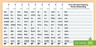 Ideal for students who are new to cursive writing and those who need a refresher, cursive writing: 10 000 Top 100 High Frquency Words Worksheet Teaching Resources