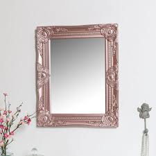 The national average materials cost to install mirrors is $6.84 per square foot, with a range between $6.14 to $7.55. Ornate Rose Gold Pink Wall Mirror With Bevelled Glass