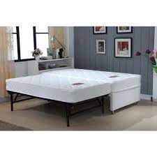 King Single White Bed Frame W Trundle 2 Mattresses Buy Trundle Beds King Single Bed White Bed Frame Bedroom Design Diy