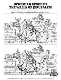 We've rounded up the coolest printables with a timely winter theme, from mad libs to paper snowflakes, free coloring pages, color by number printables and more. Book Of Nehemiah Kids Spot The Difference Can You Spot The Difference Between The Kids Sunday School Lessons Sunday School Activities Sunday School Worksheets