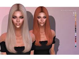 Sims 4 — summer hair by qicc — a long wavy hairstyle with a crown braid. Sims Hair Sims 4 Curly Hair Womens Hairstyles