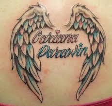 So whether you got it for spiritual reasons or to symbolize freedom, protection and guidance just to name a few, you really can't go wrong with 'angel wing tattoos'. Name Tattoos With Angel Wings Angel Wings Tattoo On Chest For Girls