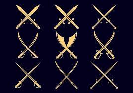 Cross Swords Icon Set Icon Set Sword Icon Set Vector
