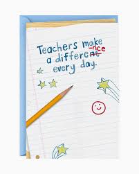 Making personalized thank you cards is a good way to express gratitude for teachers. Hallmark Teachers Make A Difference Every Day Thank You Card The Paper Store