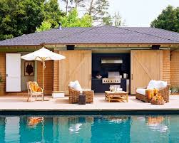 amazing cabana with sliding barn doors