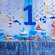 Silverstro led candles with remote(d 3 x h 4 5 6), nautical theme decorative seashell carved flameless candles, ocean blue pillar candles for theme party wedding holiday decor 4.5 out of 5 stars 44 Willbond 20 Pieces Nautical Hanging Swirl Cruise Ship Hanging Nautical Sailor Theme Party Decorations For Birthday Baby Shower Bachelorette Party Supplies Pricepulse