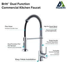 Keeney's double bowl kitchen sink end outlet installation kit includes all the most popular parts needed for a double bowl sink installation. Chrome Kitchen Faucets Brass Faucets For Kitchen Sink Single Lever Pull Down Spring Spout Mixers Tap Hot Cold Water Crane Kitchen Faucets Aliexpress