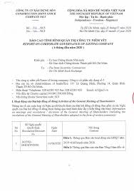 BÁO CÁO TÌNH HÌNH QUẢN TRỊ CÔNG TY NIÊM YẾT