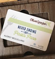 Olive Garden S Never Ending Pasta Pass And Pasta Passport To Italy Pastapass Mom Generations Stylish Life For Moms