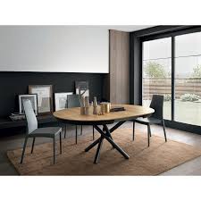 Finition patinée blanche, mais existe aussi en noire satinée ou shabby gris. Table Ronde Extensible Premium Meubles Et Atmosphere