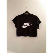 Unisex Customised Nike Cropped T Shirt Sz Small Festival Swag 19 Liked On Polyvore Featuring Tops T Shirts Black Women S Clothin Nike Crop Top Fashion Crop Tops