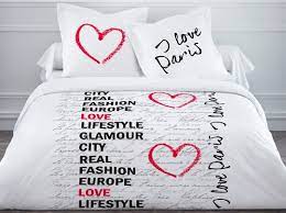 Choix de housse de couette ado fille 1 personne, 2 personnes pas chères housse de couette simple ou double… I Love Paris Parure Housse Couette 240x220 Chambre Ado Kolorados