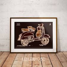 Scooter Vespa Vespa Piaggio Print Vespa Sketch Por Redland1980 Printable Wall Art Printable Art Wall Art