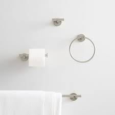 Allow the material to remain over the hard water stains for five minutes, and then wipe it off. Modern Overhang Bathroom Hardware Brushed Nickel