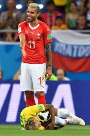 Valon behrami was born on april 19, 1985 in mitrovica e kosovës, kosova, yugoslavia. Switzerland S Midfielder Valon Behrami Gestures Towards Brazil S Forward Neymar During The Russia 2018 World Cup Group E Footb Midfielder Football Match Neymar