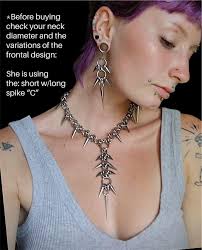 Chainmail Statement Choker/bib Necklace, Stainless Steel/aluminum, Metal  Spikes, Handmade Jewelry, One of a Kind, Helm/european/byzantine