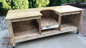 diy big green egg table part 1 youtube