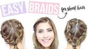 Although they're simple, they'll give you a playful and feminine look. Easy Braids For Short Hair How To Braid Short Hair Youtube
