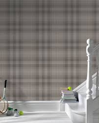 Needing Me Some Tartan Wallpaper This Weather Charcoal Tartan Design Wallpaper Audrey Wallpap Wallpaper Living Room Brown Living Room Decor Tartan Wallpaper