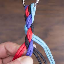 Knotenblog Flechten Mit Vier Strangen Iii Paracord Flechten Flechten Hundeleine Selber Machen