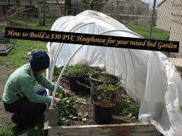 How to turn your raised bed into a mini hoop house. How To Build A 30 Pvc Hoophouse For Your Raised Bed Garden