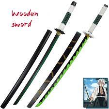 Demon slayer (kimetsu no yaiba) is an imaginary world where a group of demon slayer corps protect their country from the demons that come out once the sun sets down. Wooden Sword Weapon Demon Slayer Shinazugawa Sanemi Cosplay Armed Samurai Espada Sword Prop Wood Ninja Knife Katana Teens Toys Aliexpress