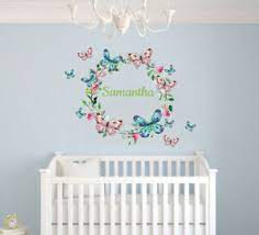 Custom Name Cute Butterflies Baby Girl Nursery Wall Decal Decor Butterfly Ebay