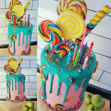 Personalize it to make it more special. Candy Themed Lollypop Drip Cake My Little Ones Sugar Loaded Birthday Cake It S A Little Katherine Sabbath A Candy Birthday Cakes Drip Cakes Lollipop Cake