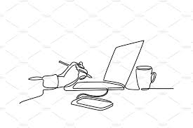 Line Drawing Of Laptop Line Drawing Laptop Drawing Simple Line Drawings