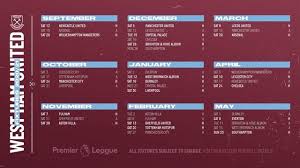It is no secret that the first 7. West Ham Fixtures For 2020 2021 Published We Start With Newcastle At Home West Ham Till I Die