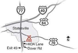 423 miles or 681 km. Statesville North Carolina Campground Statesville I 77 Koa Journey