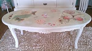 Eski Sehpa Yenilenirse Dekor Decoupage Mobilya