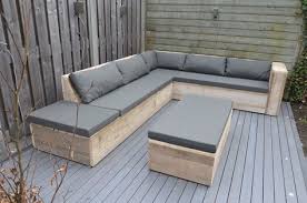 Steigerhouten Loungebank Met Open Aanzetstuk Balkon Selber Bauen Garten Couch Outdoor Dekorationen