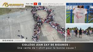 Collège Jean Zay de Biganos : Une vente de t-shirt pour la bonne cause ! -  YouTube
